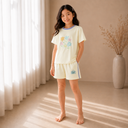 Kids Short Sleeve T-Shirt & Shorts Set – Soft Floral