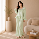 Lace 2-Piece Lounge Set – Soft Elegance & Everyday Comfort at Home
