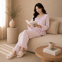 Lace 2-Piece Lounge Set – Soft Elegance & Everyday Comfort at Home