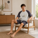 Relaxed Short Sleeve Lounge Set for Men