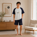 Relaxed Short Sleeve Lounge Set for Men