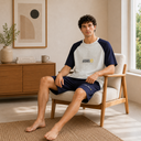 Relaxed Short Sleeve Lounge Set for Men