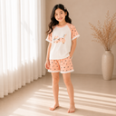 RuRu Kids Short Sleeve Pyjama Set – Kitty Lace