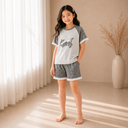 RuRu Kids Short Sleeve Pyjama Set – Kitty Lace