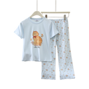 RuRu Kids Short Sleeve Pyjama Set – Kitty Print