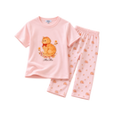 RuRu Kids Short Sleeve Pyjama Set – Kitty Print