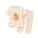 RuRu Kids Short Sleeve Pyjama Set – Kitty Print