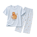 RuRu Kids Short Sleeve Pyjama Set – Kitty Print