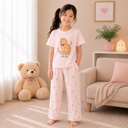 RuRu Kids Short Sleeve Pyjama Set – Kitty Print