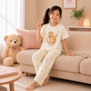 RuRu Kids Short Sleeve Pyjama Set – Kitty Print