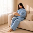 RuRu's Cozy Days Rib Fleece 2-Piece Home Set