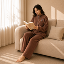RuRu's Cozy Days Rib Fleece 2-Piece Home Set