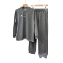 Waffle Long Sleeve Lounge Set for Men
