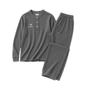 Waffle Long Sleeve Lounge Set for Men