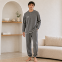 Waffle Long Sleeve Lounge Set for Men