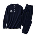 Waffle Long Sleeve Lounge Set for Men