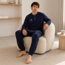 Waffle Long Sleeve Lounge Set for Men