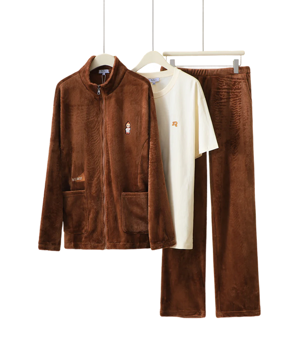 RuRu’s Cozy Men’s Velvet 3-Piece Lounge Set